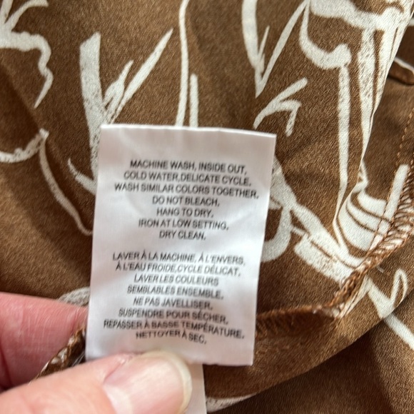 Prescott New York Pleaded V-neck Dress Flowing Fabric Wide 3/4 Sleeves Size 1X - Picture 16 of 16